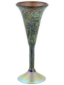 CARL RADKE AMERICAN LUSTRE ART GLASS VASE SIGNED
