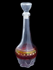 TURKISH OTTOMAN GLASS DECANTER WITH STOPPER