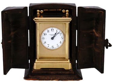 ANTIQUE GOLDSMITH SILVERSMITHS CO CARRIAGE CLOCK