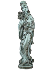 LARGE ASIAN ORIENTAL COMPOSITE FEMALE STATUE