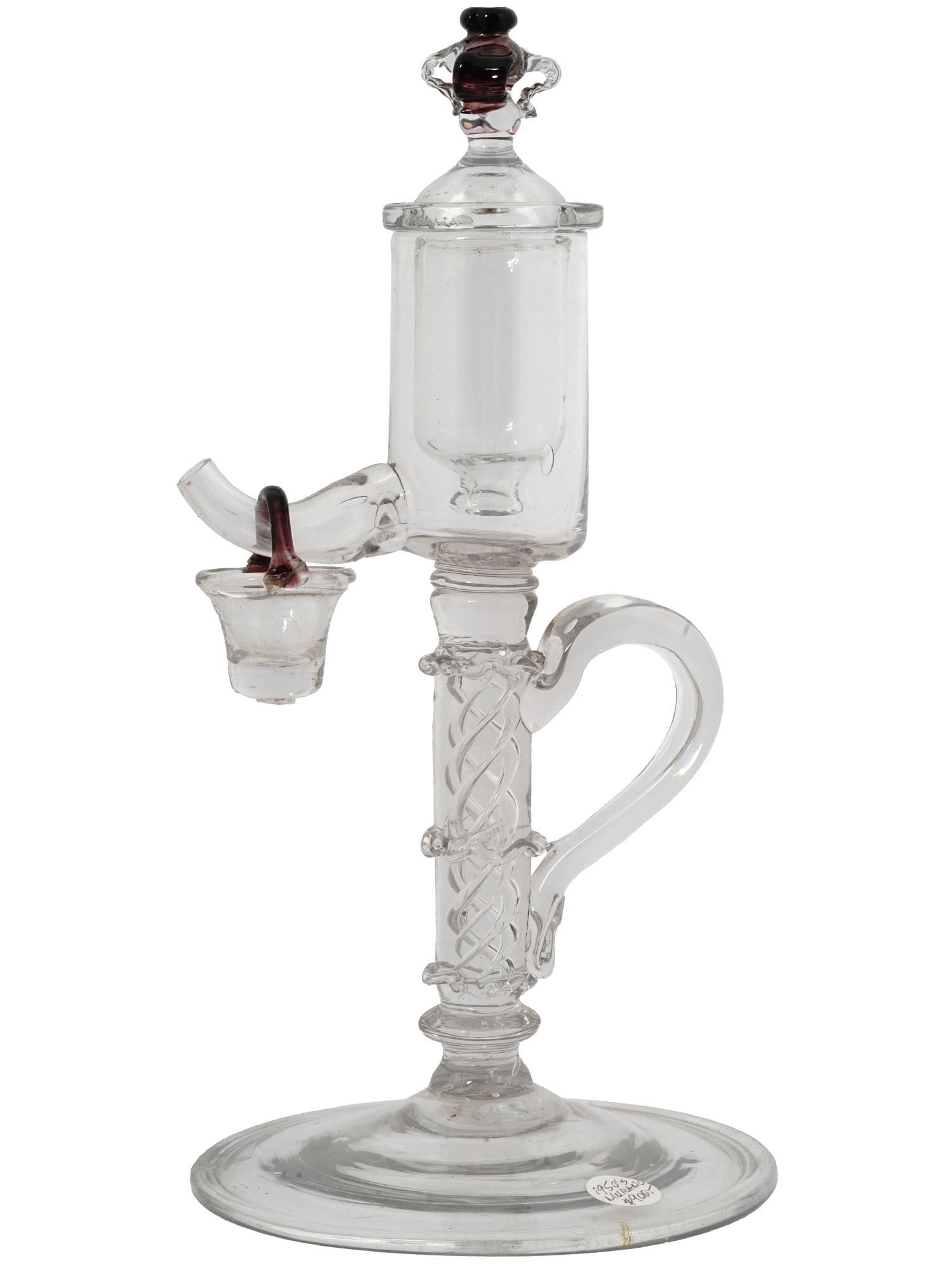 MID CENTURY ITALIAN MURANO GLASS OIL LAMP HOLDER (1 of 4)