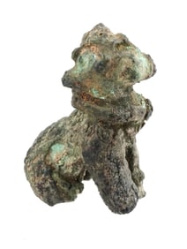 ANCIENT LURISTAN BRONZE DOG FIGURINE 1ST MILLENNIUM BC