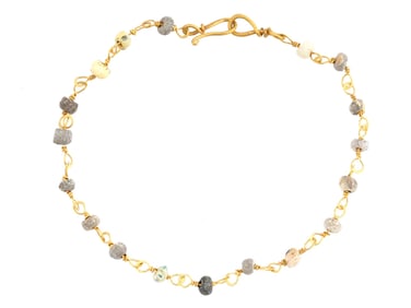 ANCIENT ROMAN GOLD BRACELET WITH GLASS BEADS