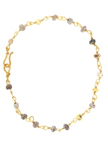 ANCIENT ROMAN GOLD AND GLASS BEAD BRACELET 100 TO 300AD