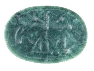 LARGE ANCIENT EGYPTIAN LATE PERIOD INTAGLIO W IMAGE