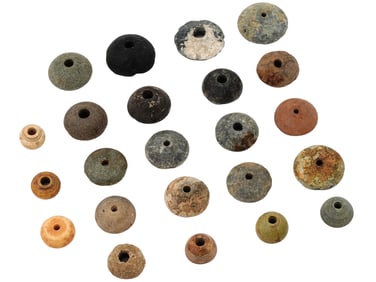 ANCIENT GRECO ROMAN STEATITE SPINDLE WHORLS