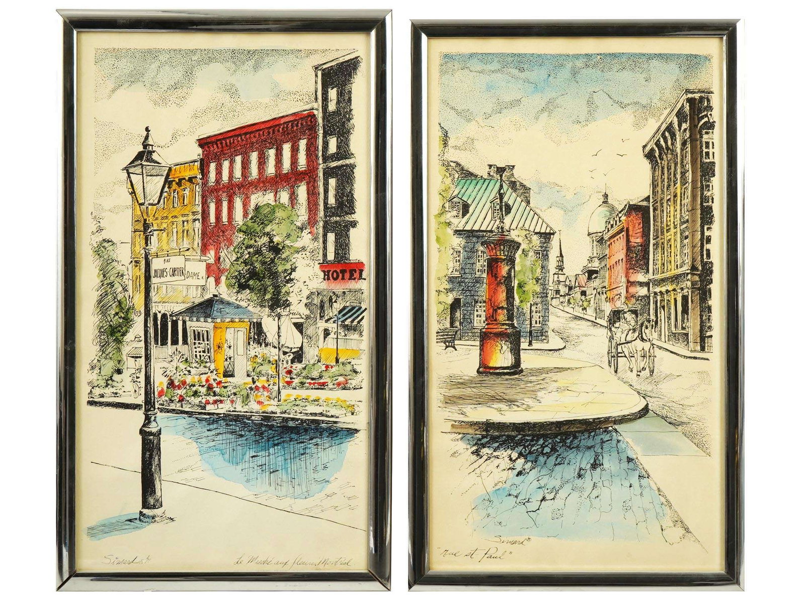 CANADIAN CITYSCAPES COLORED PRINTS BY CLAUDE SIMARD (1 of 6)