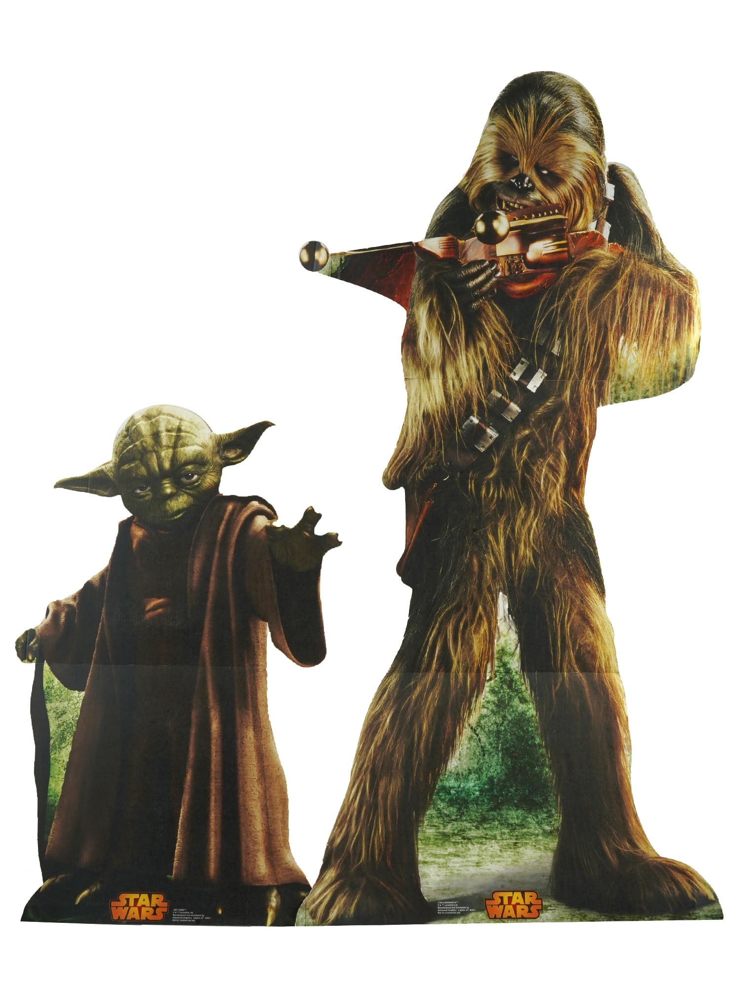 STAR WARS CHEWBACCA AND YODA STAND UP CARDBOARD POSTERS (1 of 6)