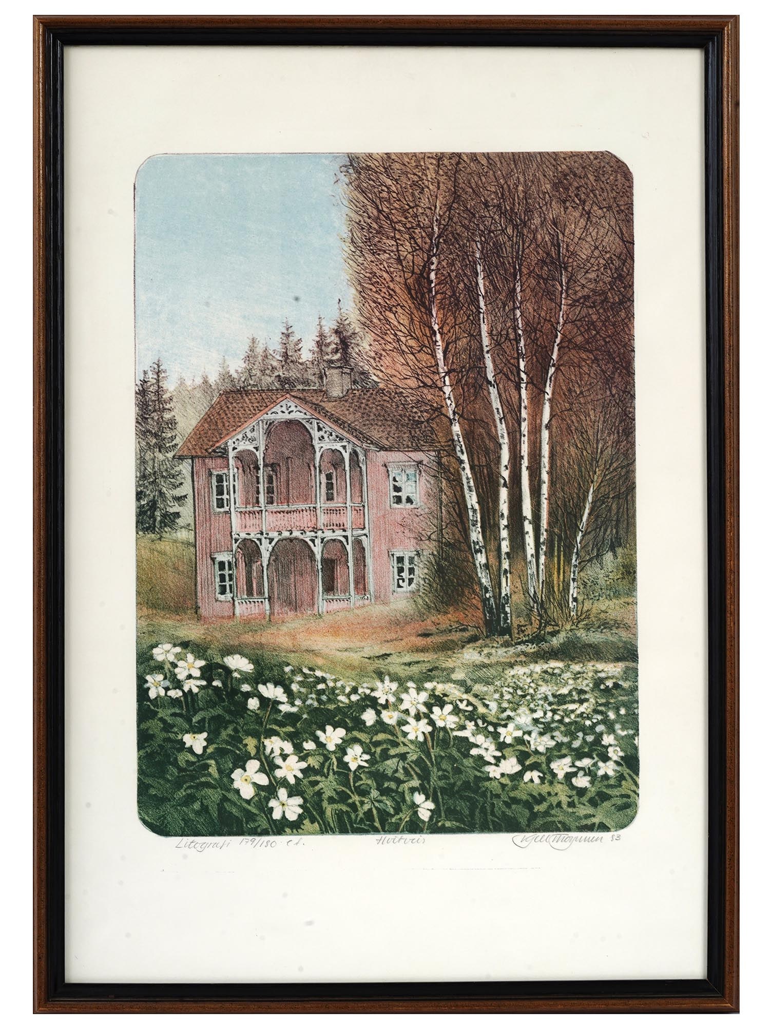 NORWEGIAN COLOR LITHOGRAPH BY KJELL THORJUSSEN (1 of 5)