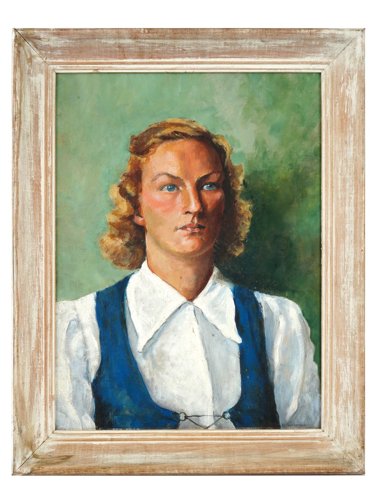 AMERICAN PORTRAIT OIL PAINTING SIGNED BY GOODSPEED (1 of 4)