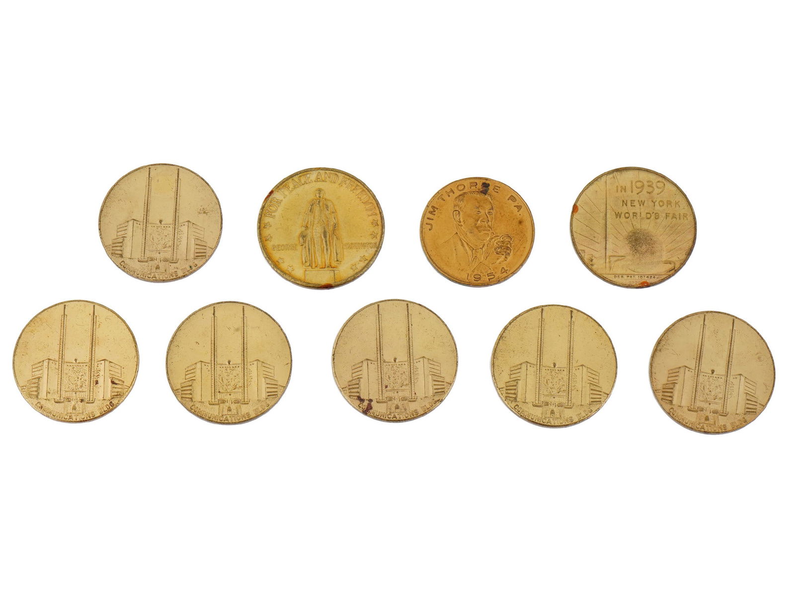 COLLECTION OF AMERICAN NEW YORK WORLDS FAIR TOKENS (1 of 2)