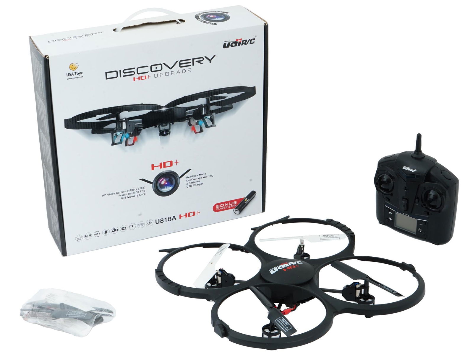 UDIRC DISCOVERY HD+ DRONE VIDEO CAMERA W REMOTE CONTROL (1 of 6)