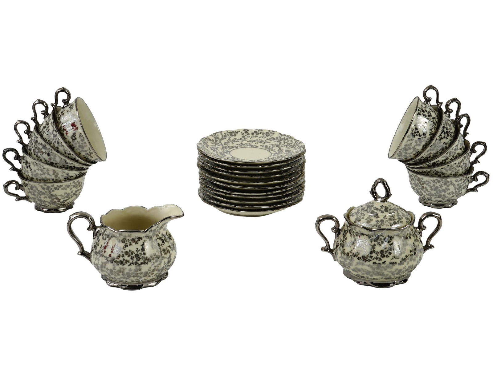 MID CENTURY GERMAN PORCELAIN TEA SET BY BAREUTHER (1 of 10)