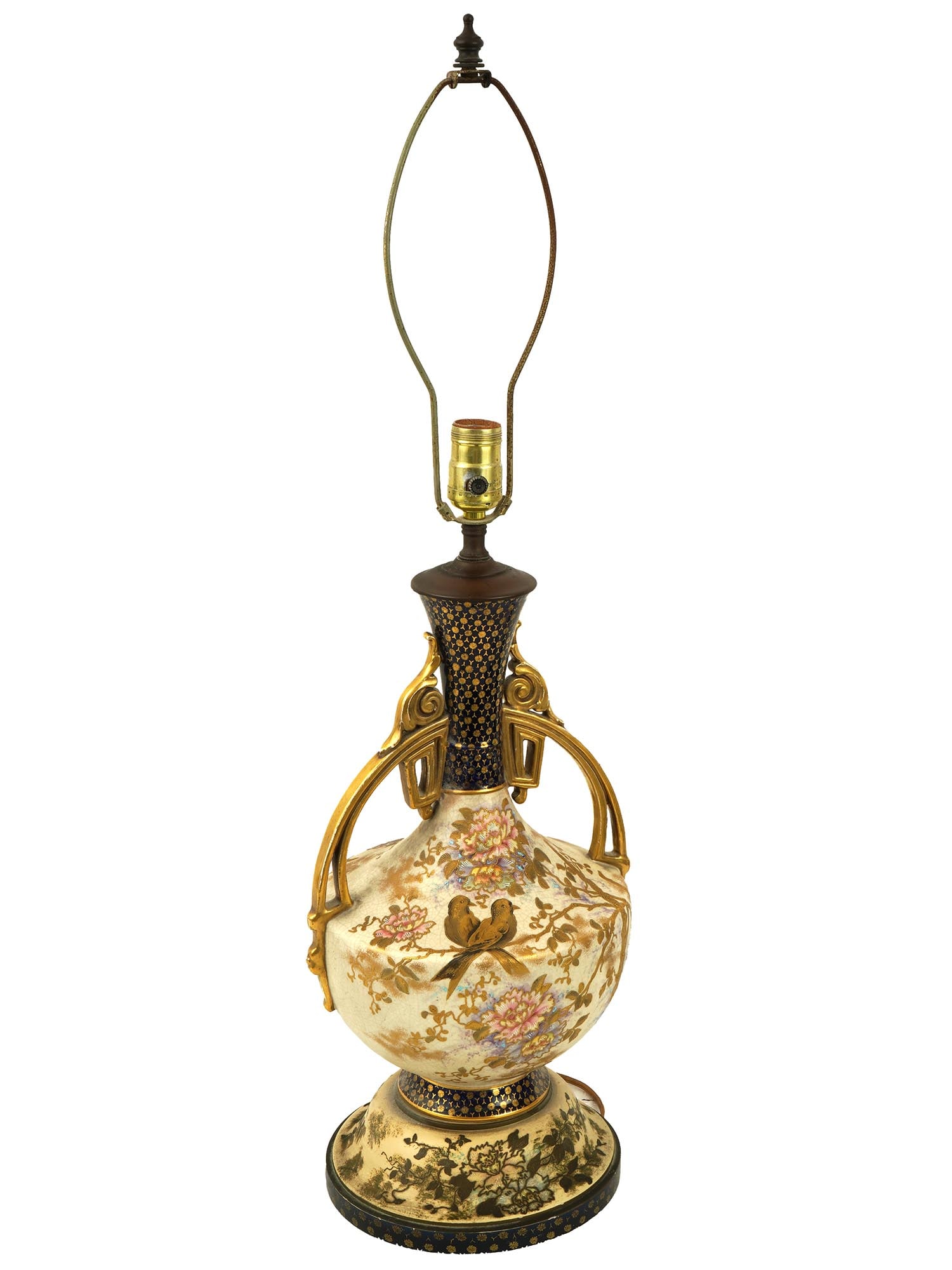 VIENNA MANNER HAND PAINTED GILDED PORCELAIN LAMP (1 of 6)