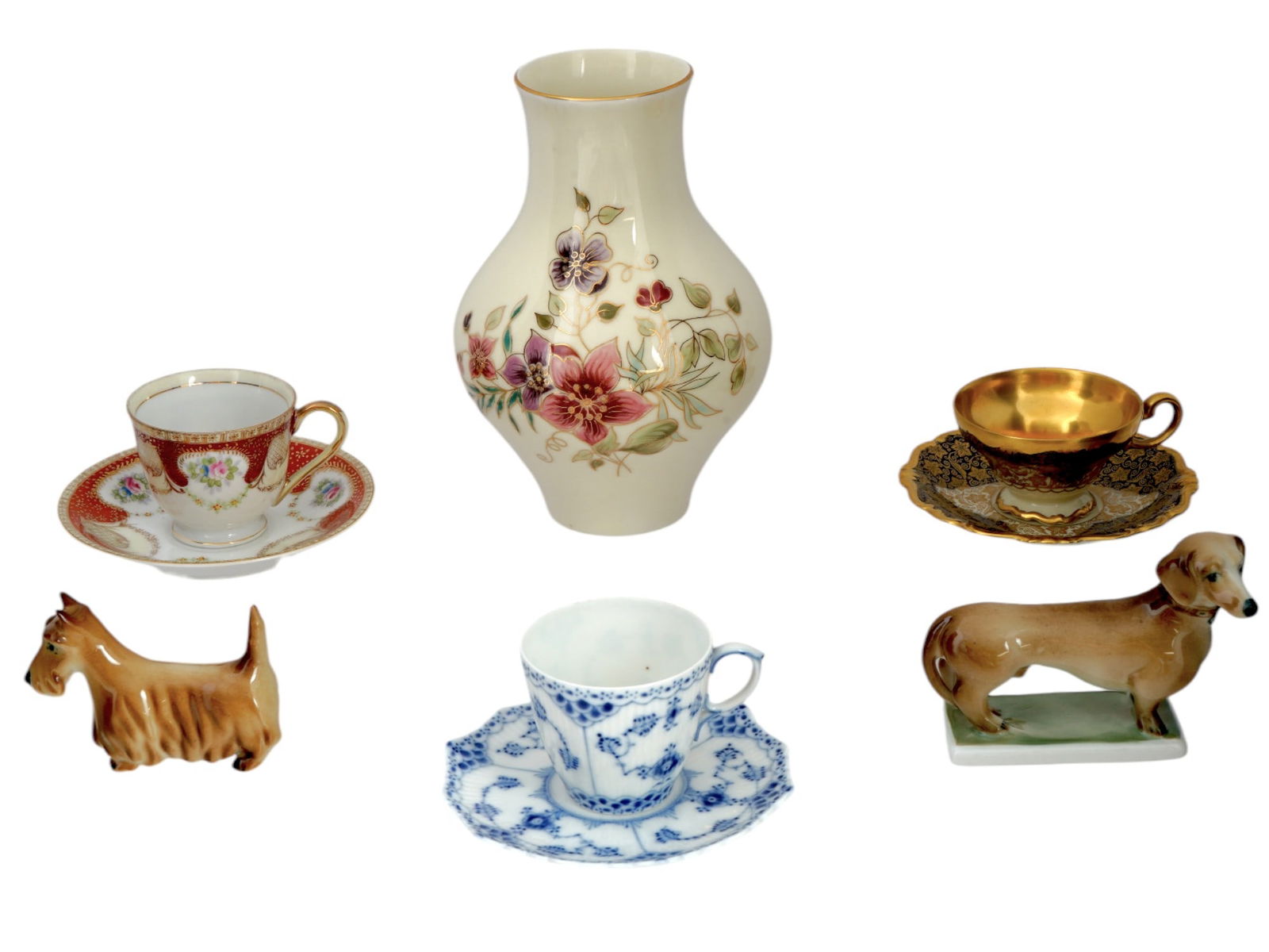 PORCELAIN ITEMS ZSOLNAY ROSENTHAL ROYAL COPENHAGEN (1 of 11)