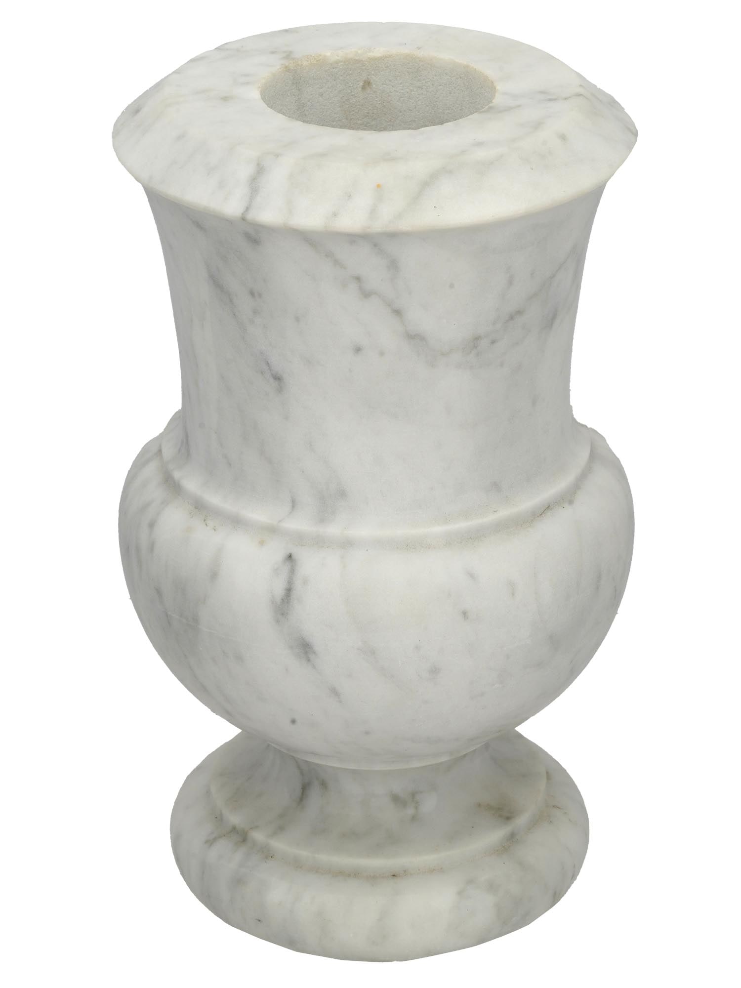 VINTAGE NEOCLASSICAL WHITE MARBLE VASE 20TH C (1 of 6)