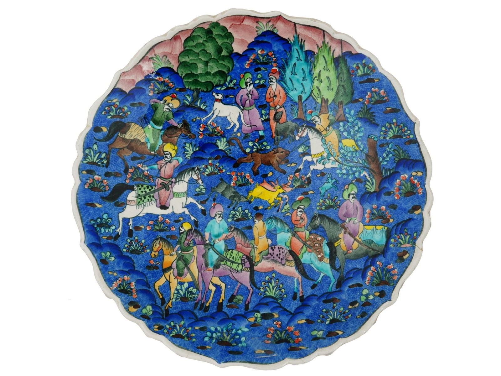 TURKISH KUTAHYA HAND PAINTED CERAMIC PLATE SIGNED (1 of 4)