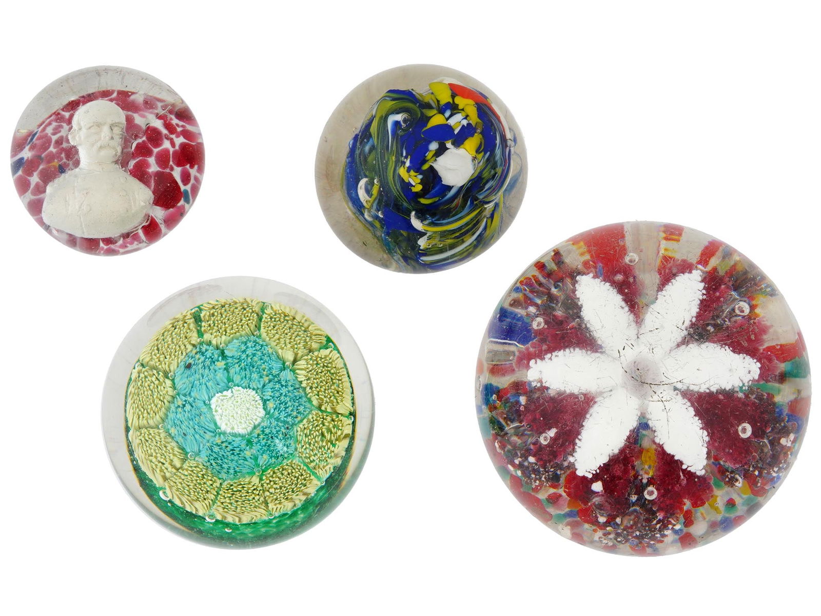 VARIOUS OF VINTAGE GLASS BALLS PAPERWEIGHTS (1 of 10)