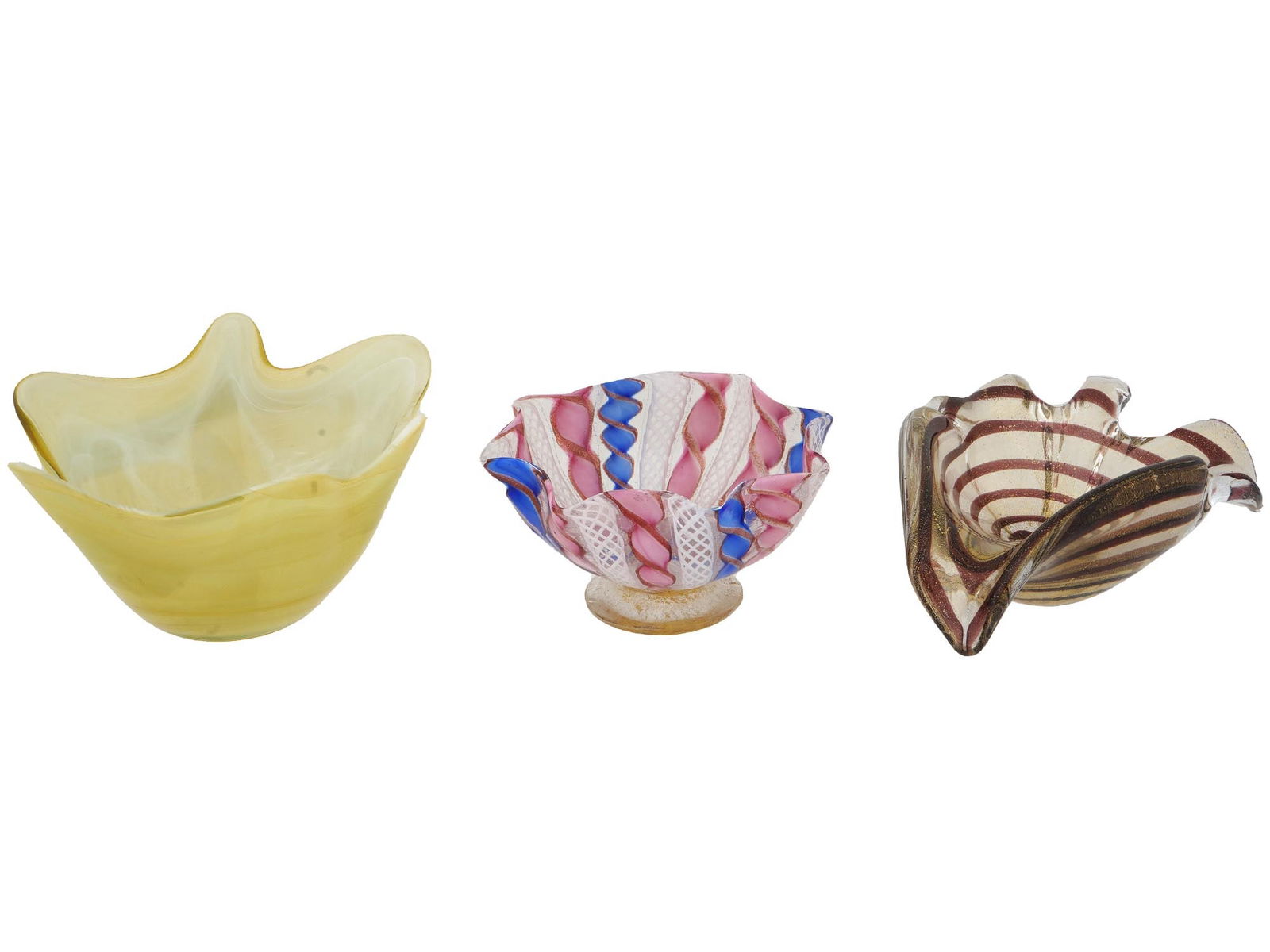 SPANISH MURANO ABSTRACT ART GLASS CANDY DISHES (1 of 5)