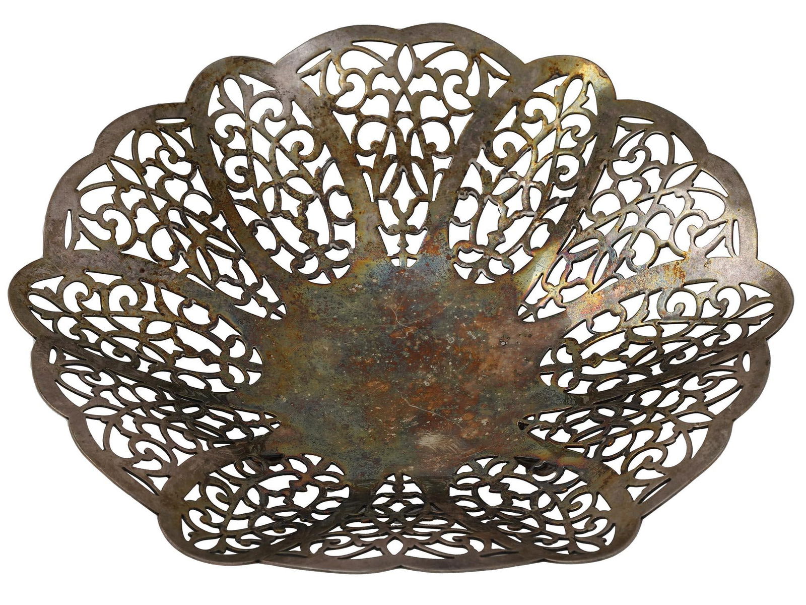 VTG INTERNATIONAL SILVER CO. SILVER PLATED CANDY DISH (1 of 4)