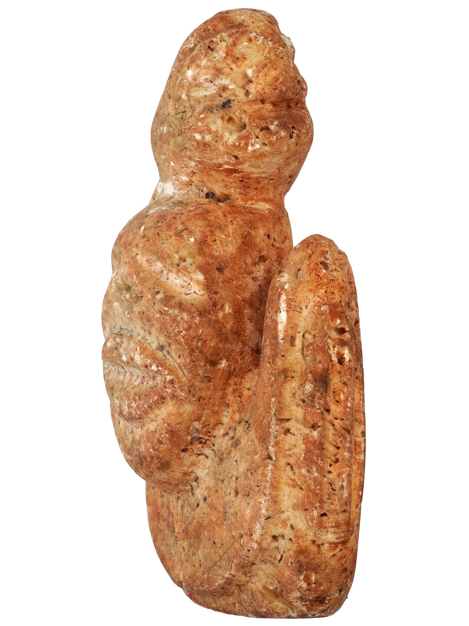 ANCIENT CARVED MARBLE SCULPTURE HEAD WITH FEATURES (1 of 6)