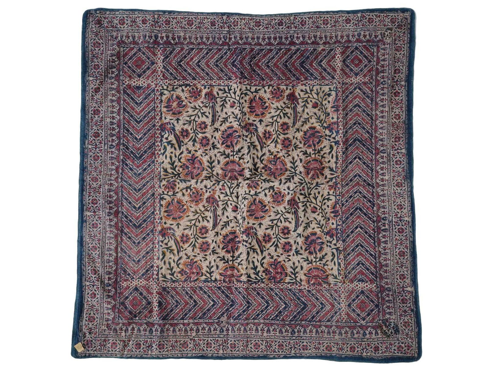 ANTIQUE INDIAN KALAMKARI PAINTED TEXTILE WALL HANGING (1 of 4)