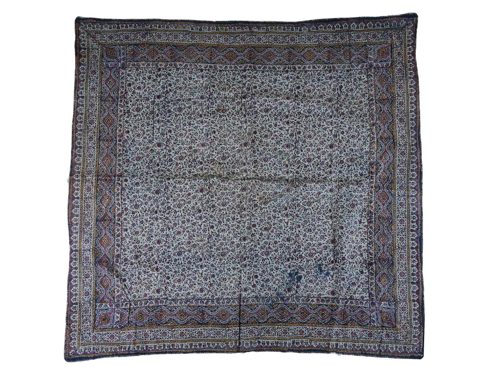 ANTIQUE INDIAN KALAMKARI PAINTED TEXTILE WALL HANGING (1 of 7)