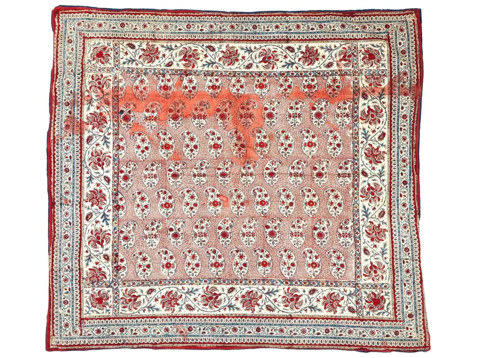 19TH CENTURY ANTIQUE  PERSIAN KALAMKARI TEXTILE (1 of 4)