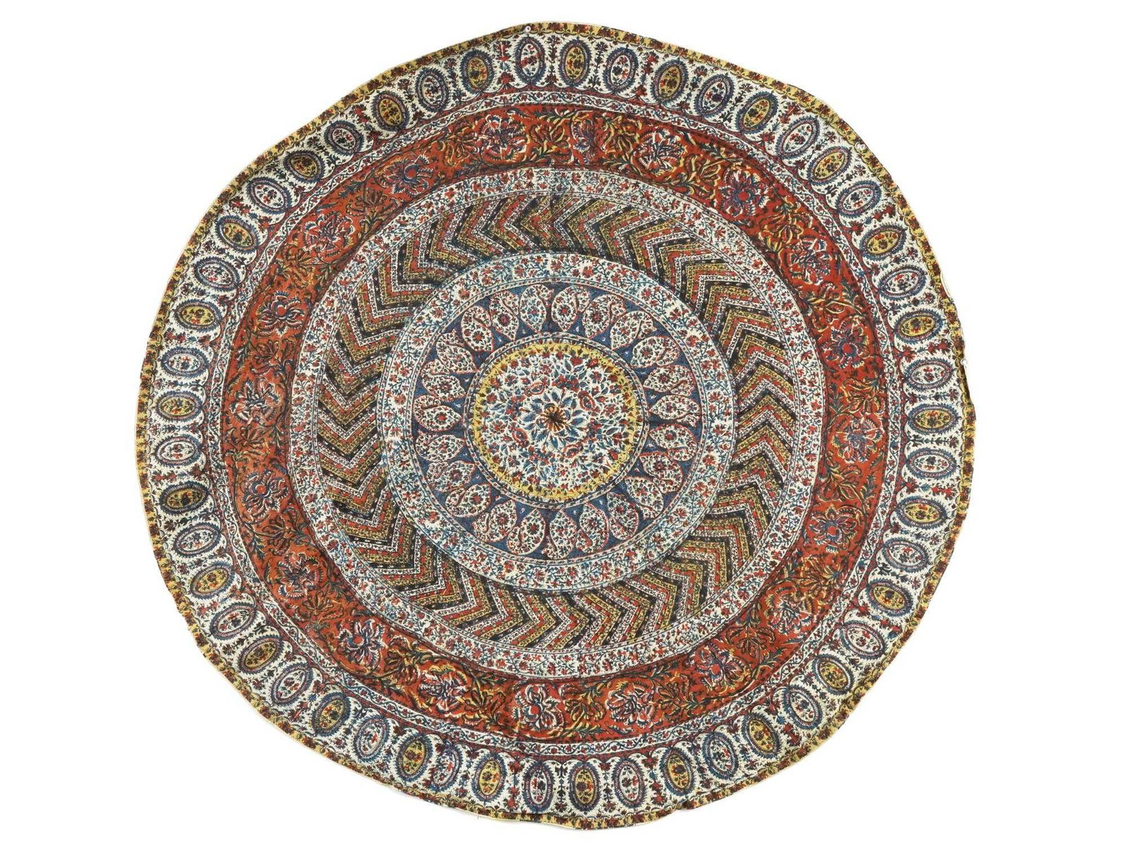 ANTIQUE INDO PERSIAN KALAMKARI TEXTILE WALL HANGING (1 of 8)