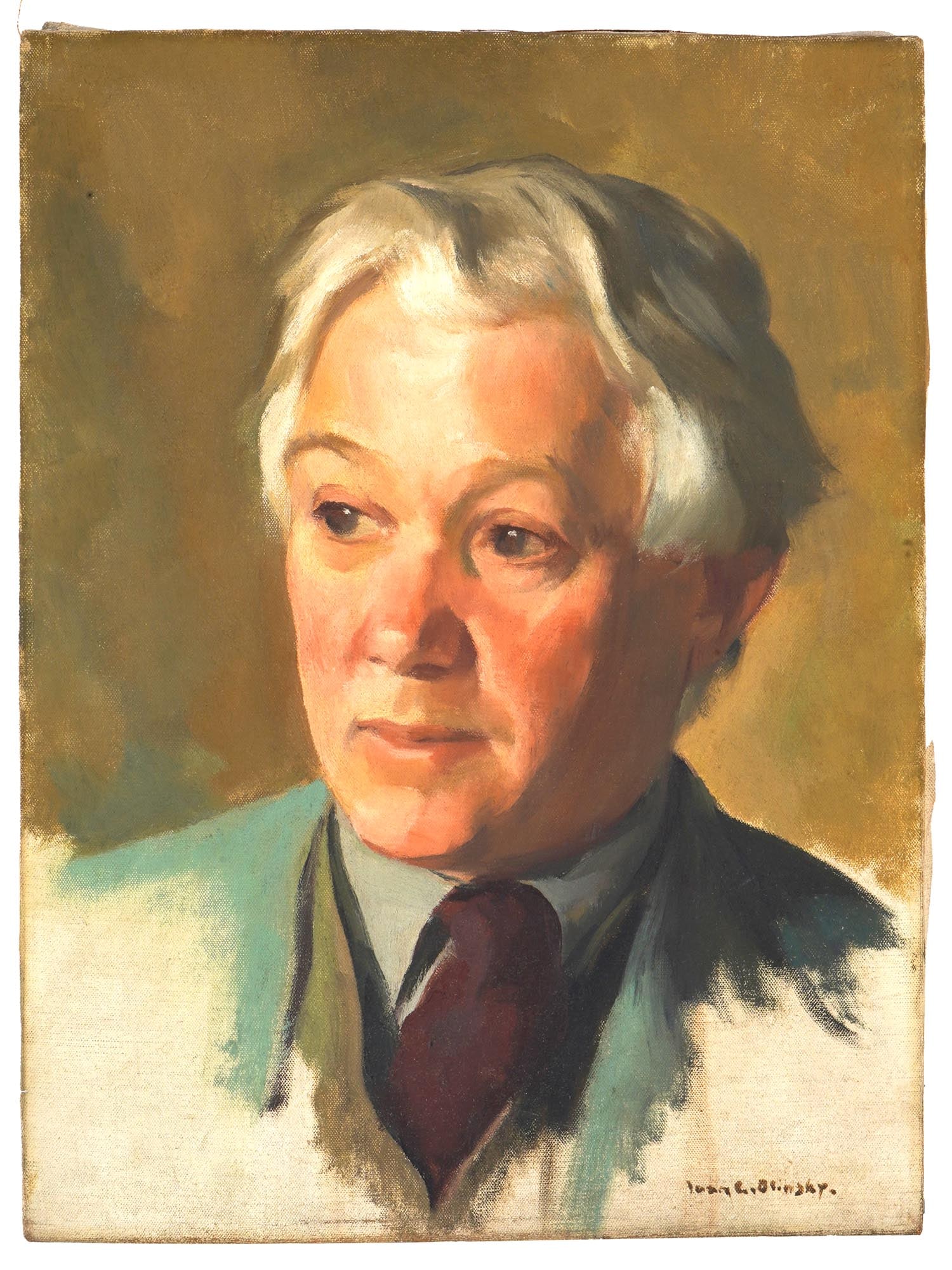 IVAN OLINSKY AMERICAN MALE PORTRAIT OIL PAINTING (1 of 7)