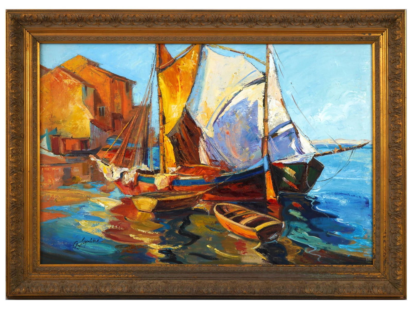 POST IMPRESSIONIST OIL PAINTING SIGNED G. LAPCHINE (1 of 7)