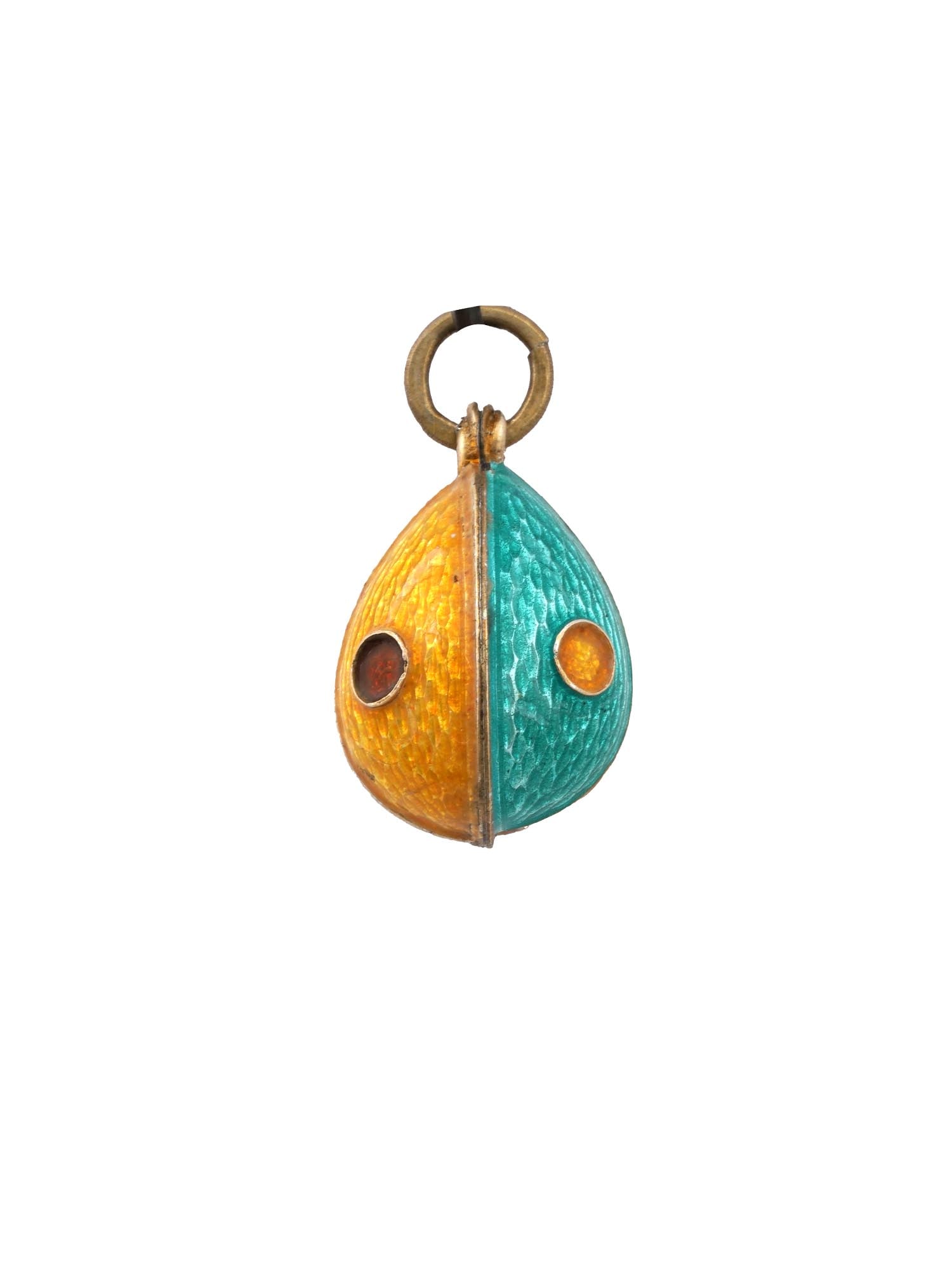 RUSSIAN 88 GILT SILVER ENAMEL EASTER EGG PENDANT (1 of 4)