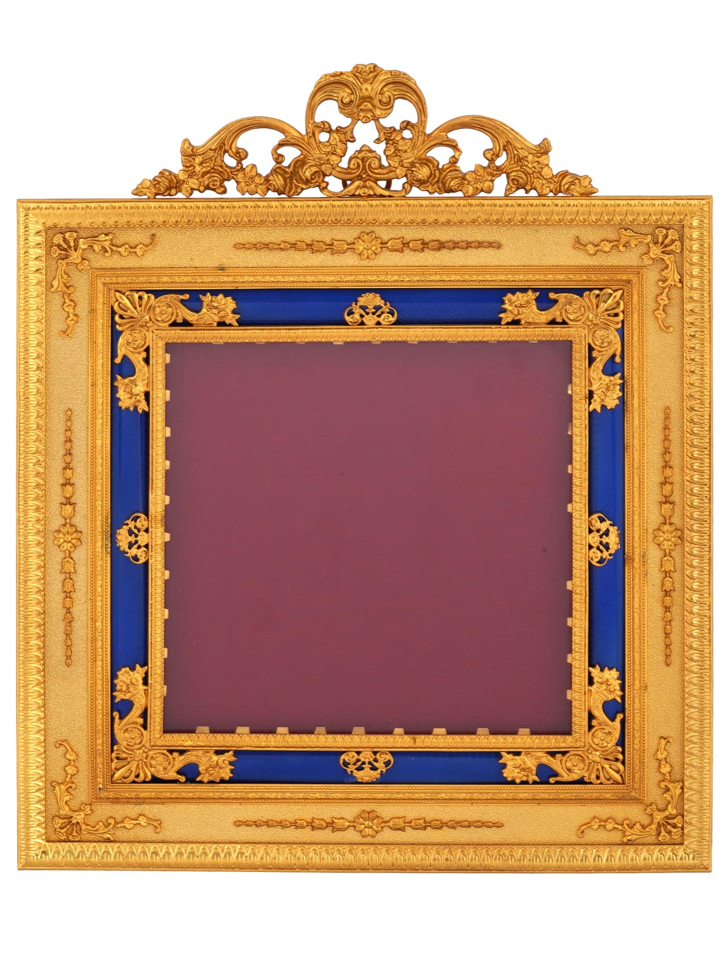 FRENCH GILT BRONZE ENAMEL PICTURE FRAME (1 of 7)