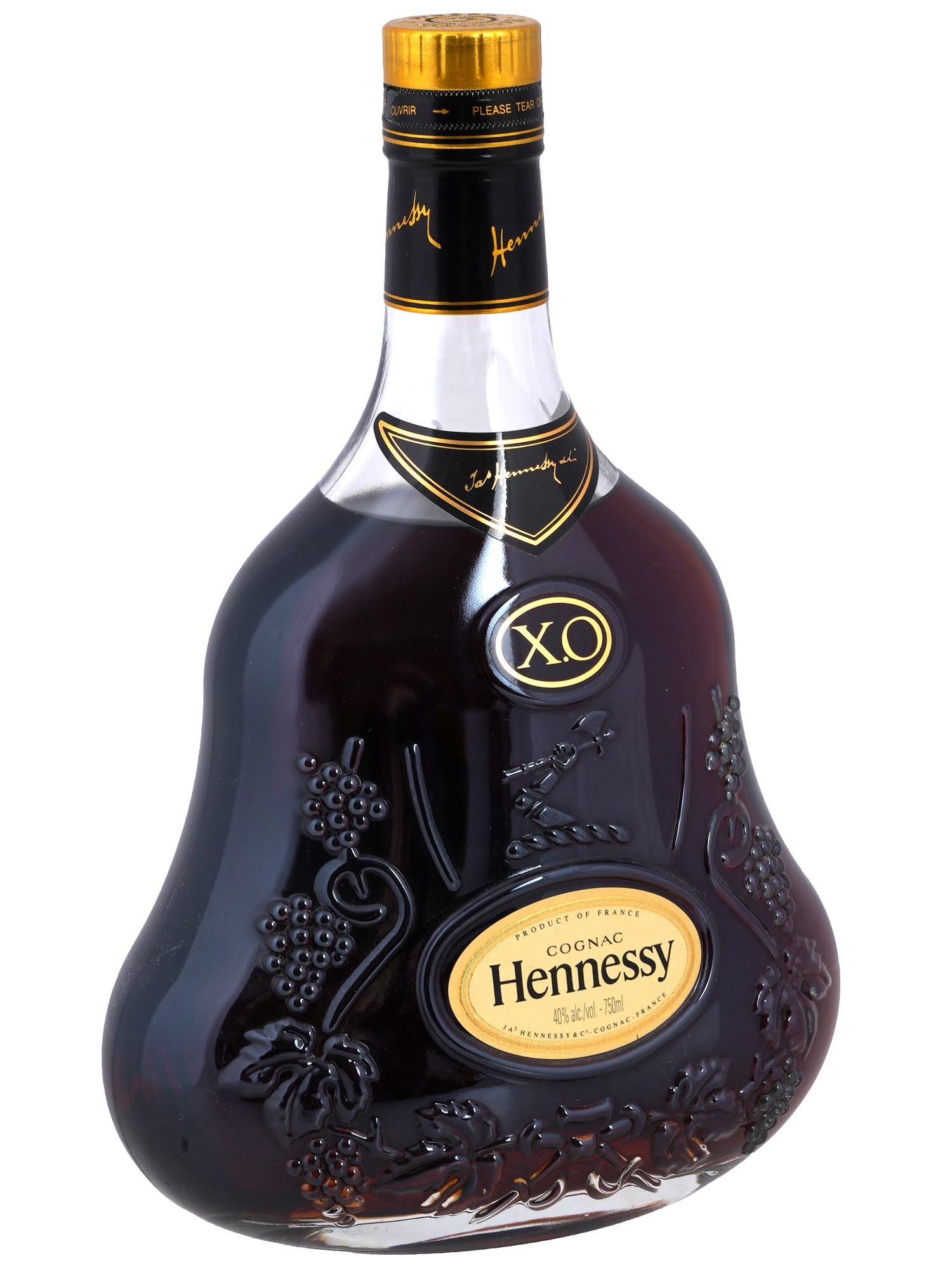 VINTAGE SEALED BOTTLE OF HENNESSY XO COGNAC (1 of 5)