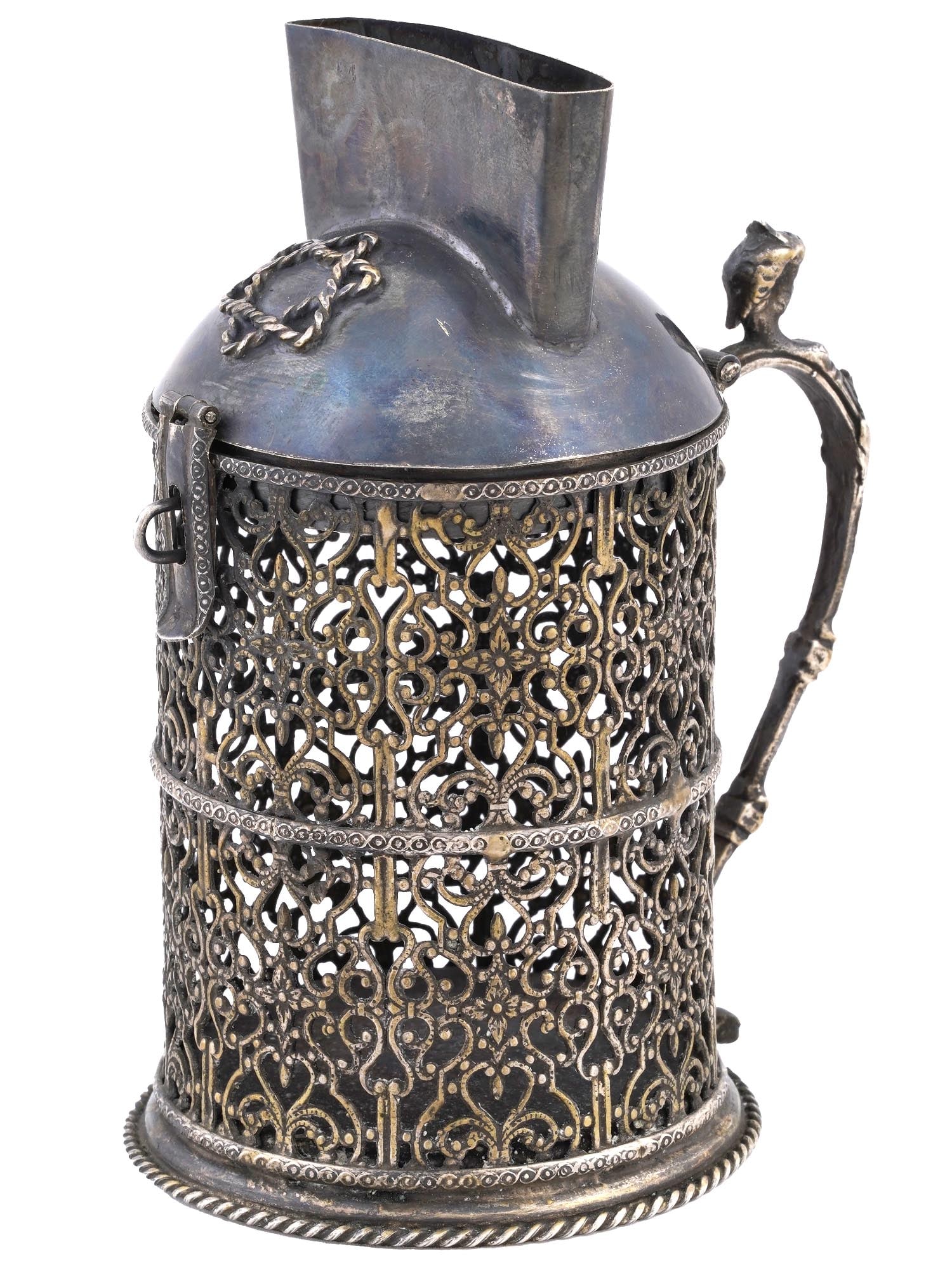 RUSSIAN IMPERIAL JUDAICA SILVER TZEDAKAH CHARITY BOX (1 of 7)