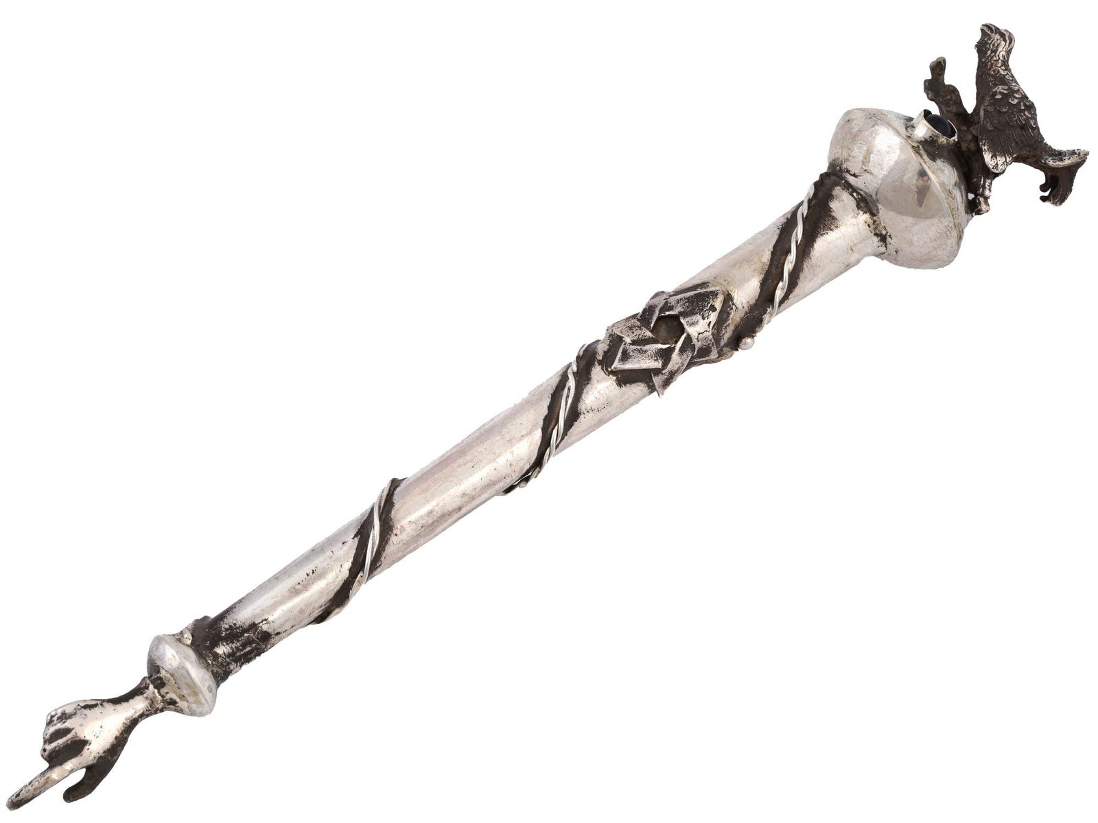RUSSIAN IMPERIAL SILVER JUDAICA YAD TORAH POINTER (1 of 6)
