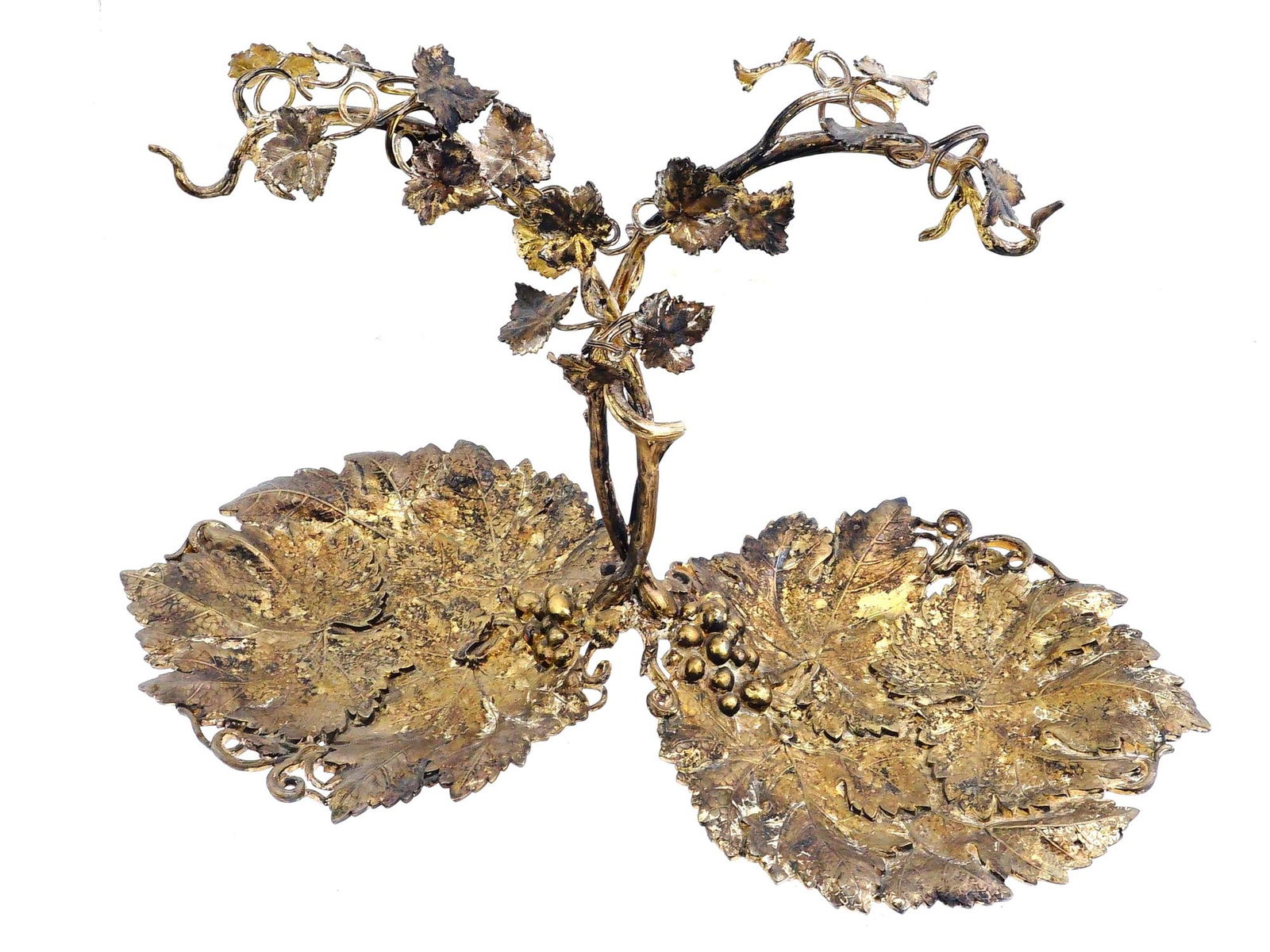 SILVER PLATED GRAPE VINE CENTERPIECE BY ELKINGTON (1 of 8)