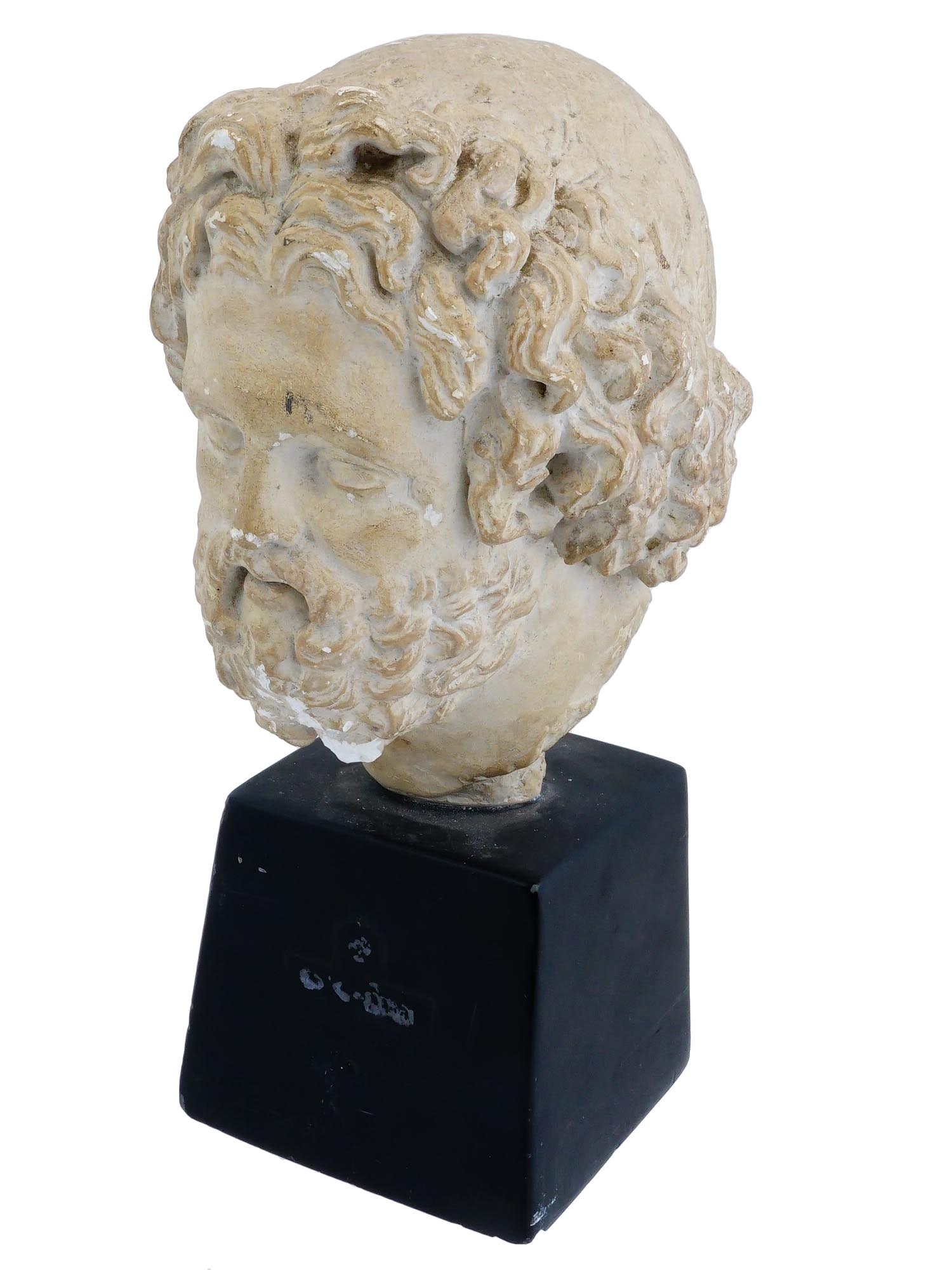 ROMAN STYLE PLASTER MALE BUST BY ALVA STUDIOS 1959 (1 of 9)