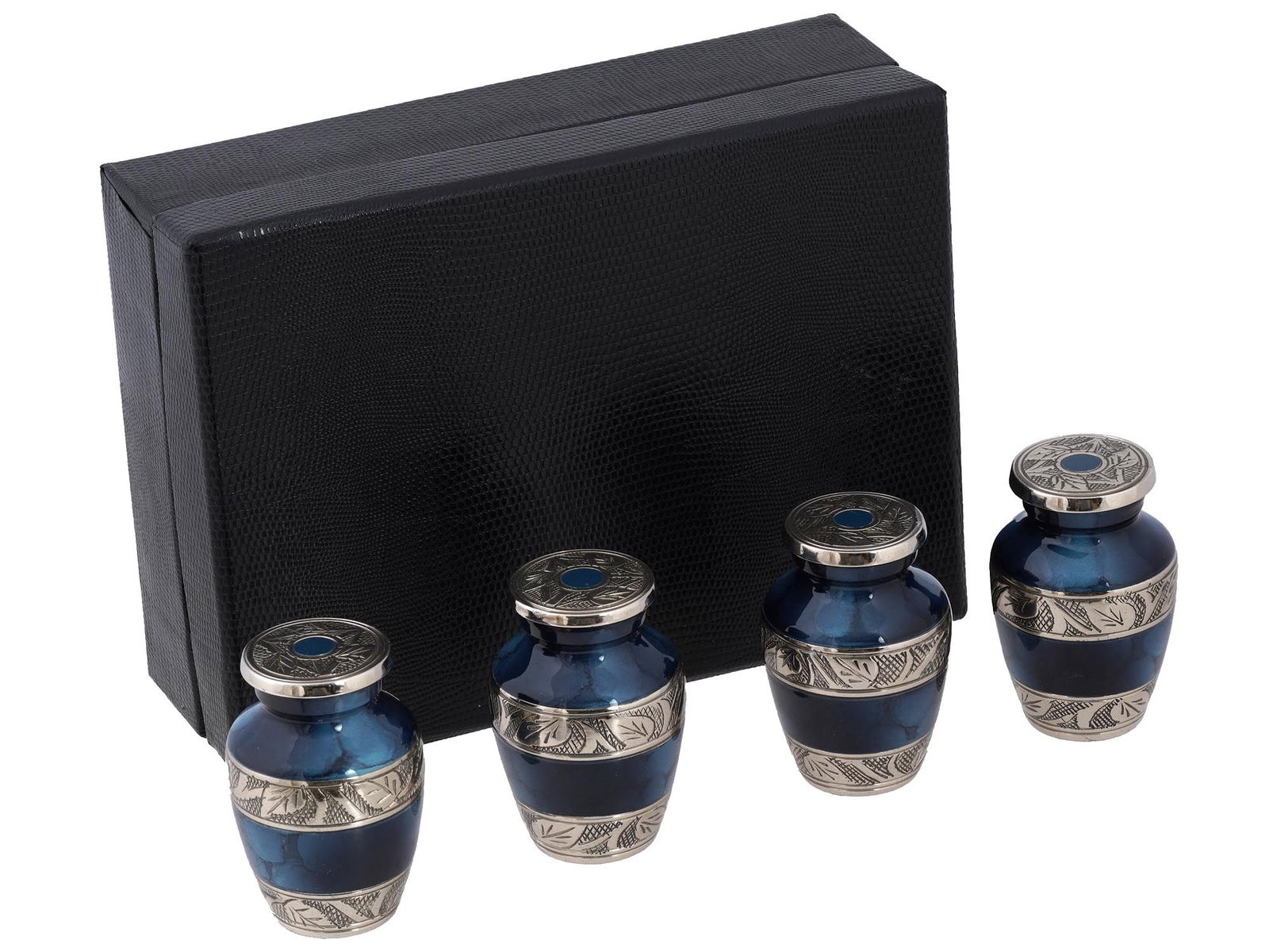 BRASS AND BLUE STONE ANIMAL CREMATION URNS IOB (1 of 7)