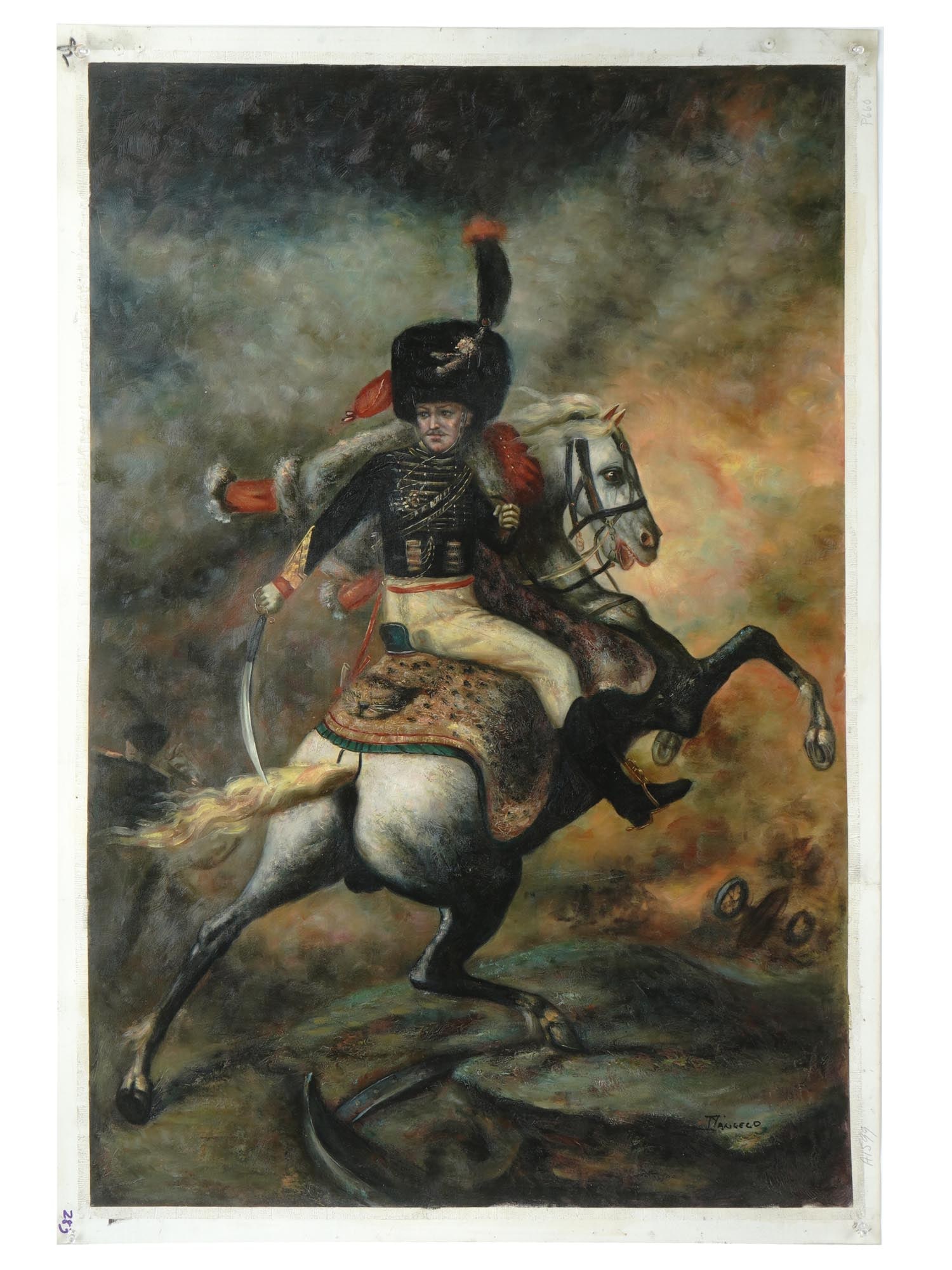 FRENCH MILITARY OIL PAINTING AFTER THEODORE GERICAULT (1 of 5)