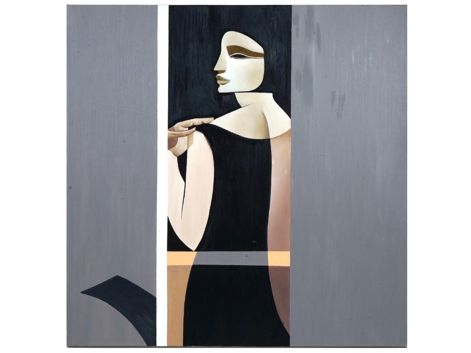 SYRIAN CUBIST OIL PAINTING AFTER SAFWAN DAHOUL (1 of 5)