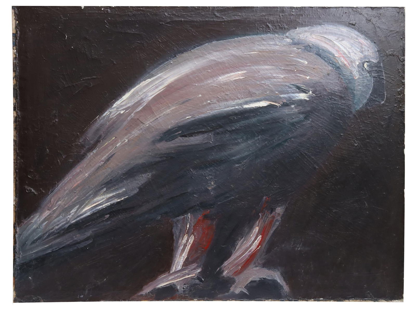 LEV TABENKIN RUSSIAN OIL PAINTING OF BIRD 1988 (1 of 3)