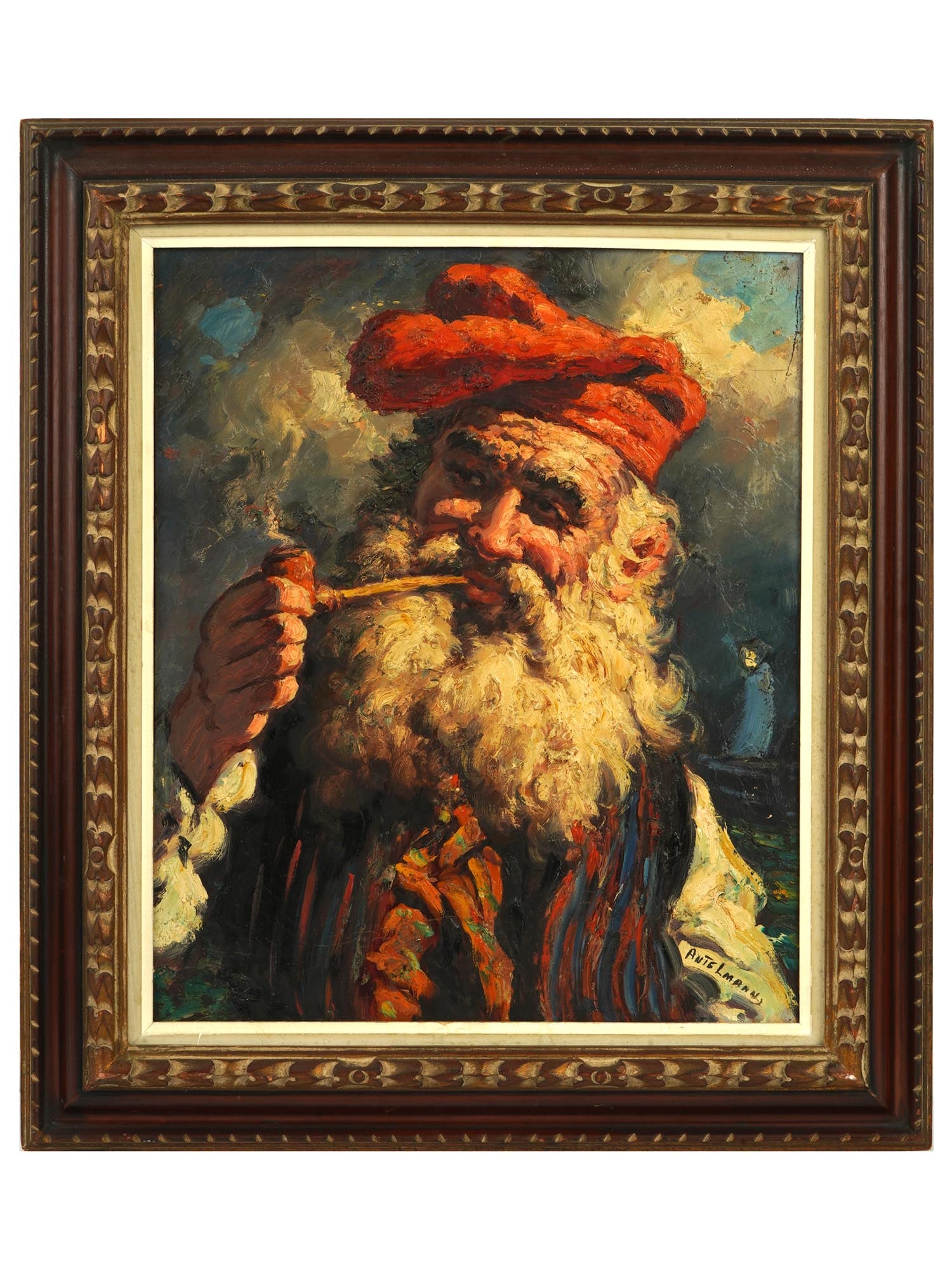 PORTRAIT OIL PAINTING AFTER ALBERTO CECCONI SIGNED (1 of 5)