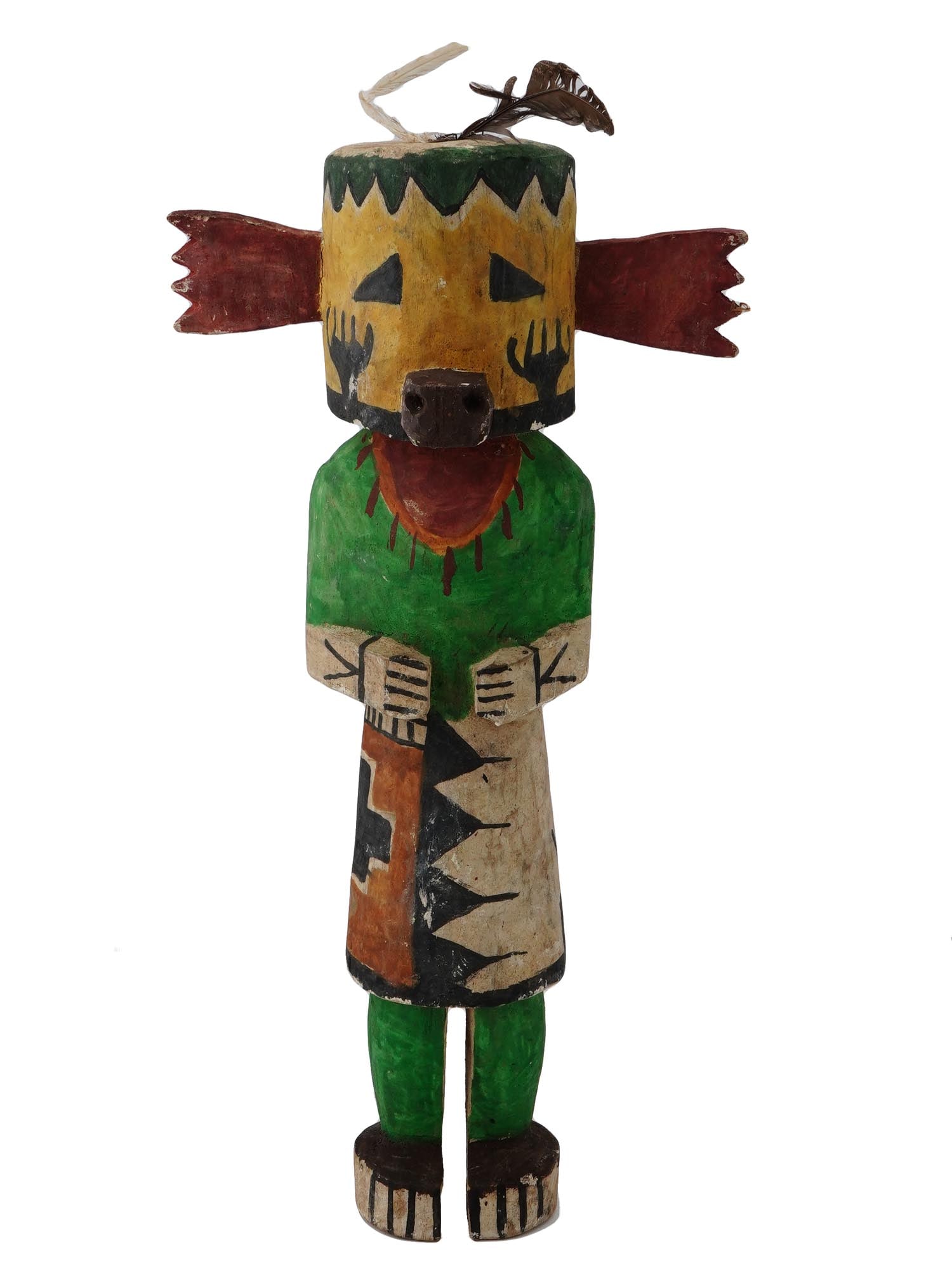 NATIVE AMERICAN KACHINA HOPI HAND CARVED WOOD DOLL (1 of 6)