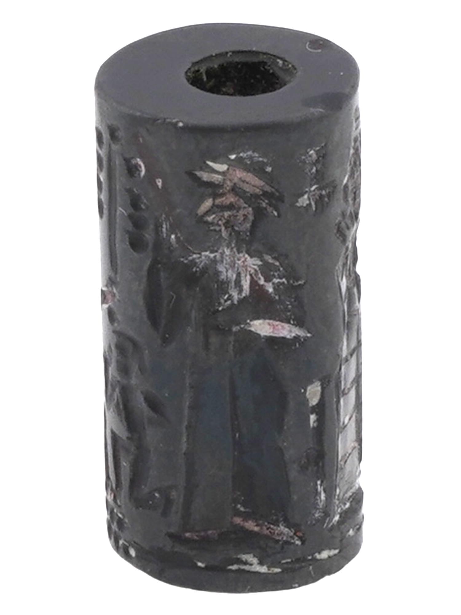 ANCIENT MESOPOTAMIAN HEMATITE CYLINDER SEAL BEAD (1 of 4)
