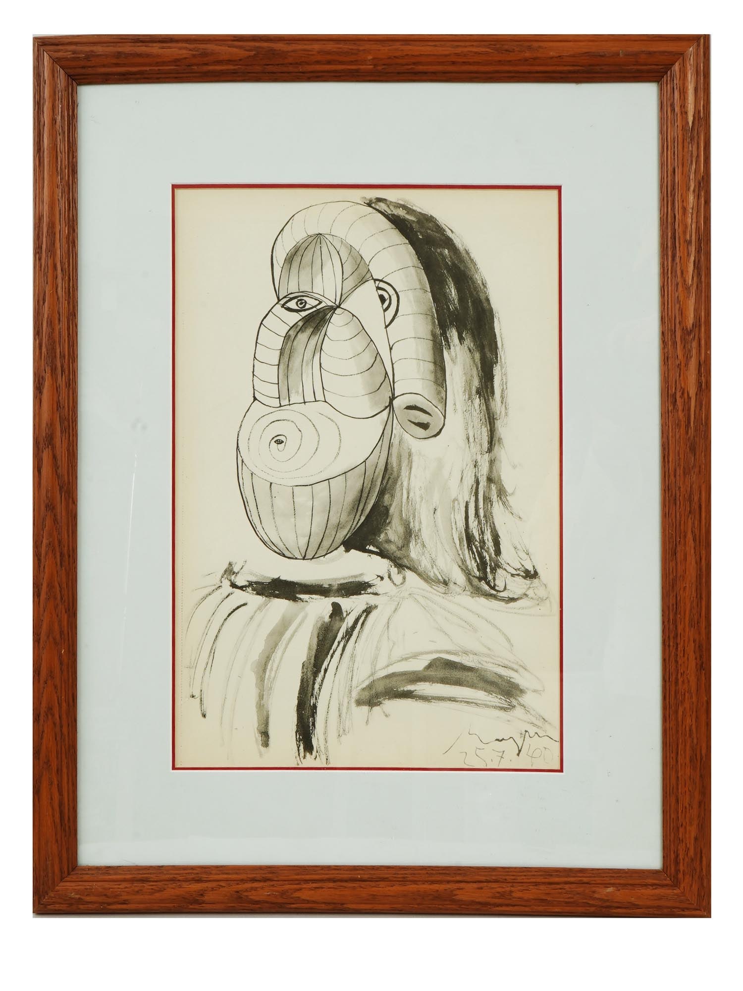 WOMAN PORTRAIT LITHOGRAPH AFTER PABLO PICASSO (1 of 5)