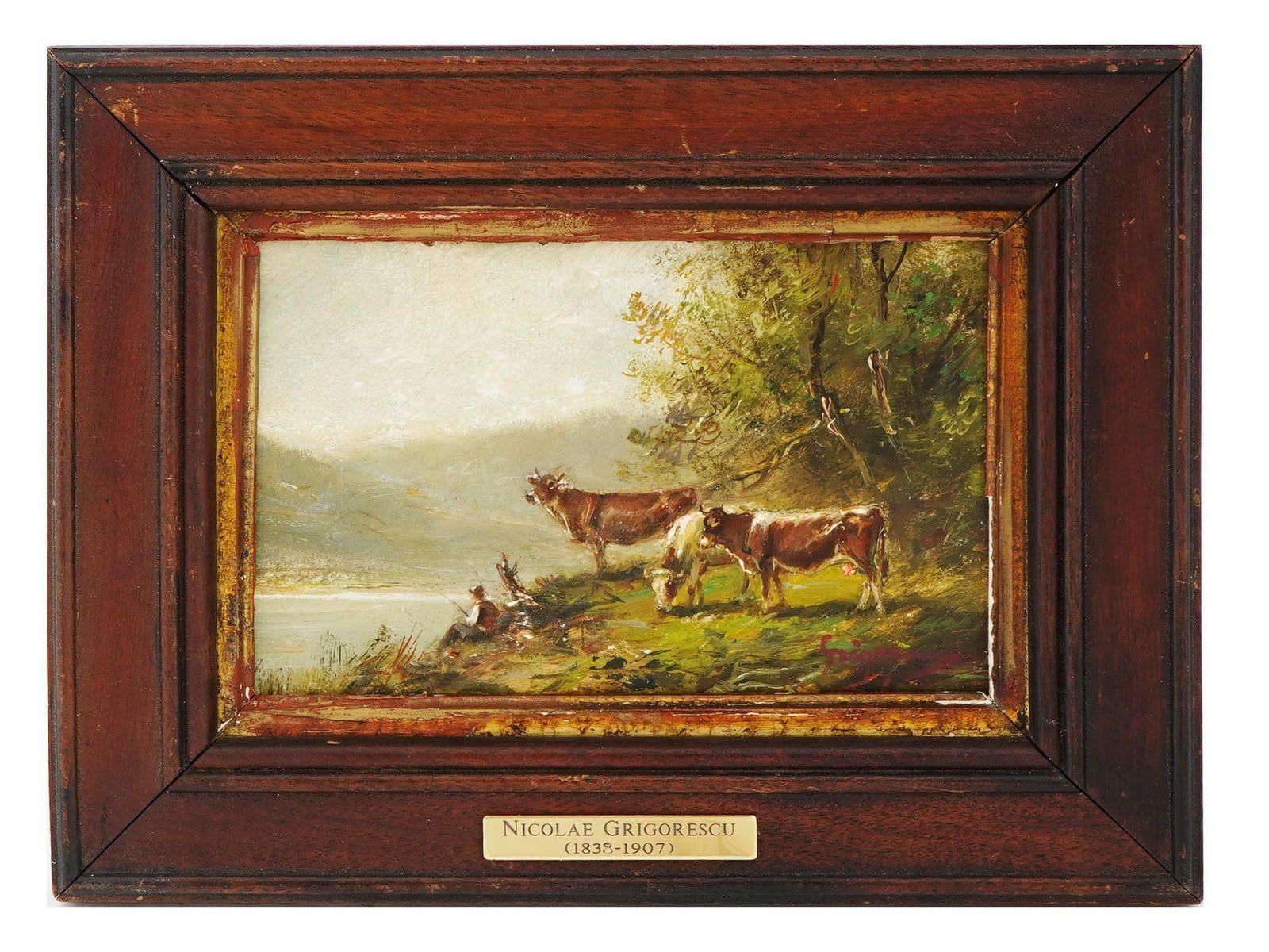 PASTORAL OIL PAINTING SIGNED NICOLAE GRIGORESCU (1 of 4)