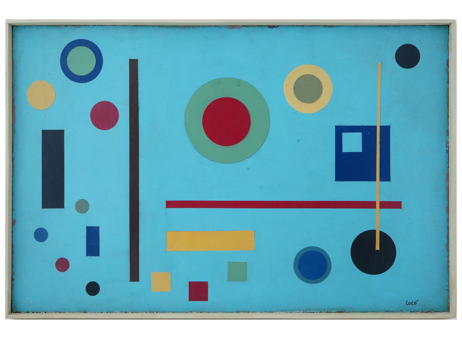 LOLO SOLDEVILLA CUBAN MIXED MEDIA PAINTING W COA (1 of 6)