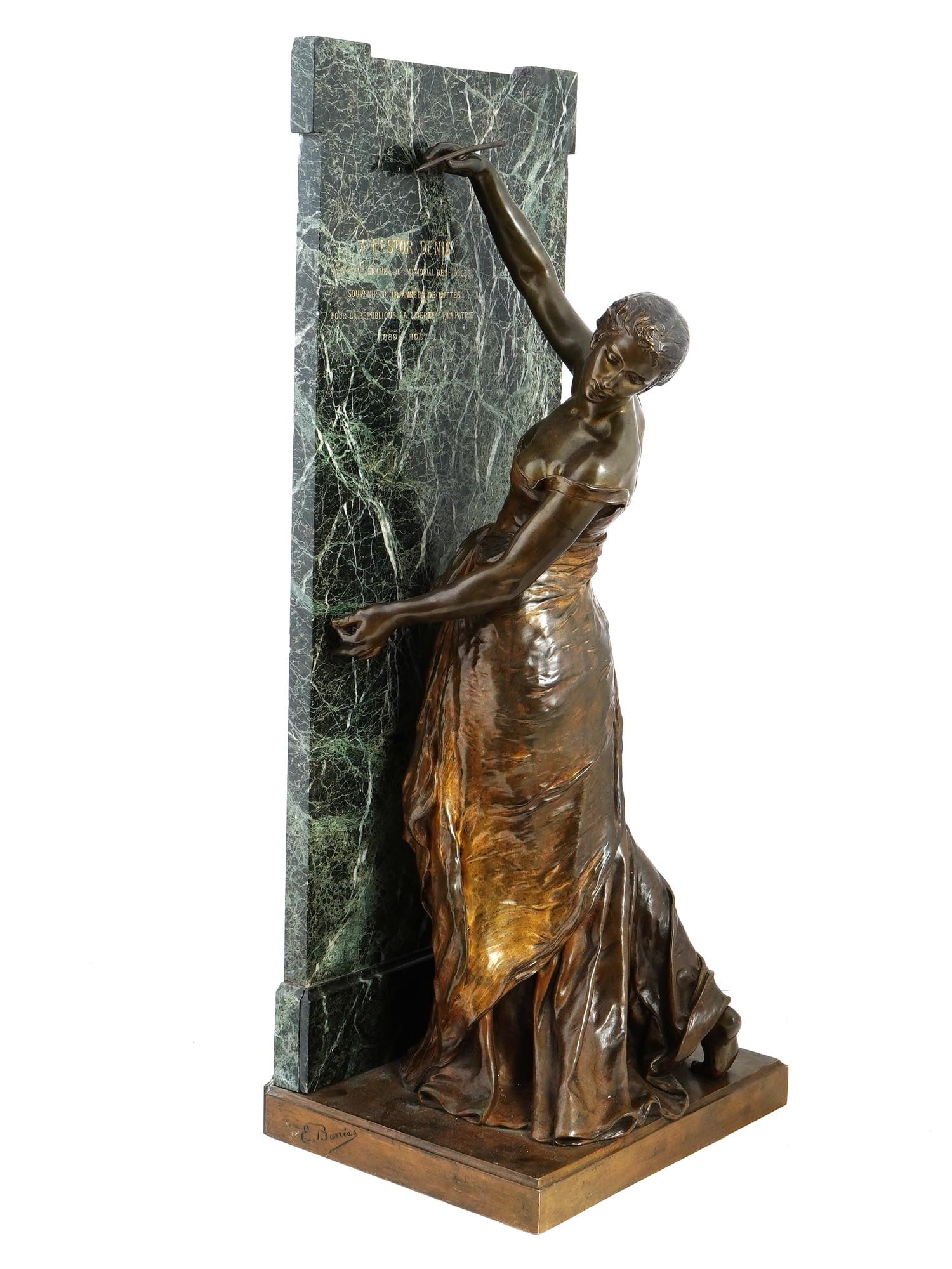 LOUIS-ERNEST BARRIAS FRENCH BRONZE MARBLE SCULPTURE (1 of 9)