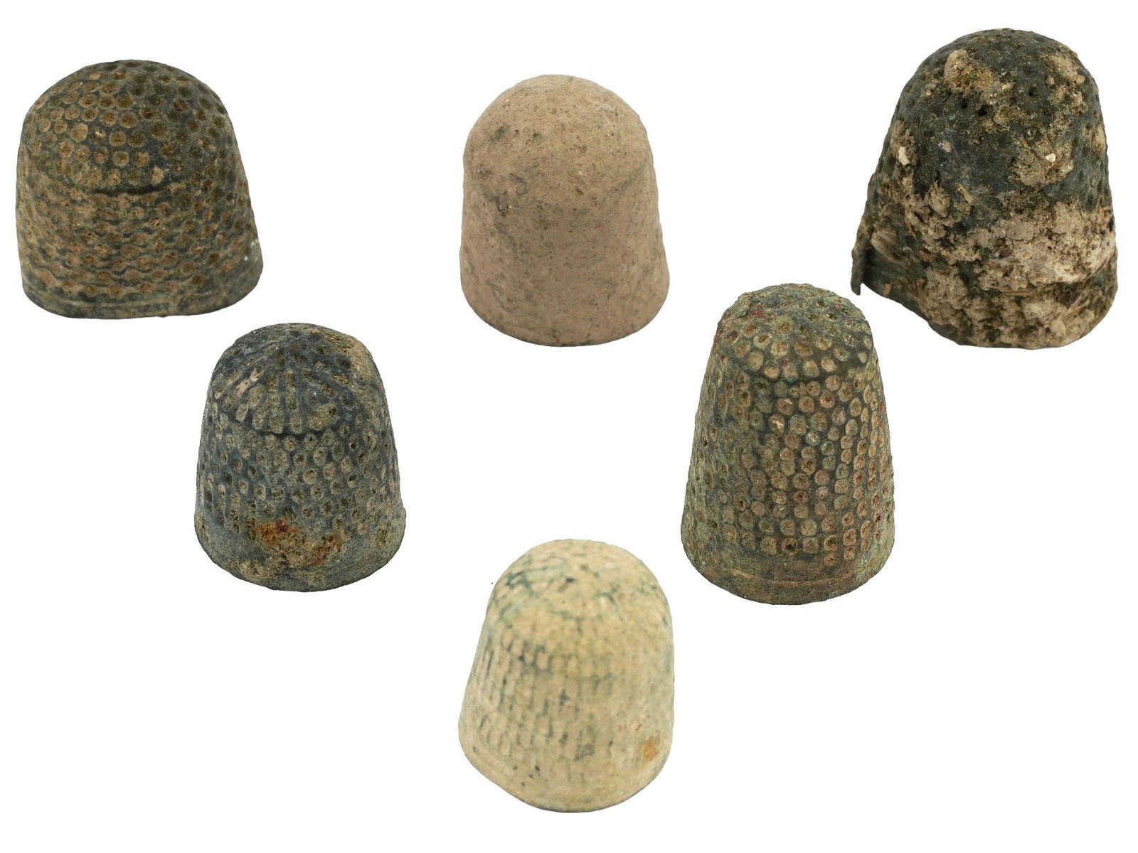 ANCIENT ROMAN AND BYZANTINE BRONZE THIMBLES (1 of 6)